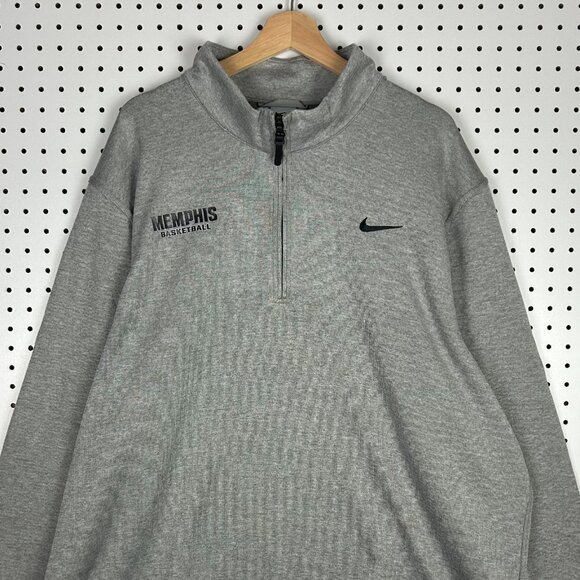 Memphis Tigers Basketball Quarter Zip 3XL Gray NWT Coach Sideline 1 Cent Penny - Picture 3 of 7
